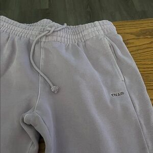 TNA Aritzia Lavender Sweatfleece Joggers